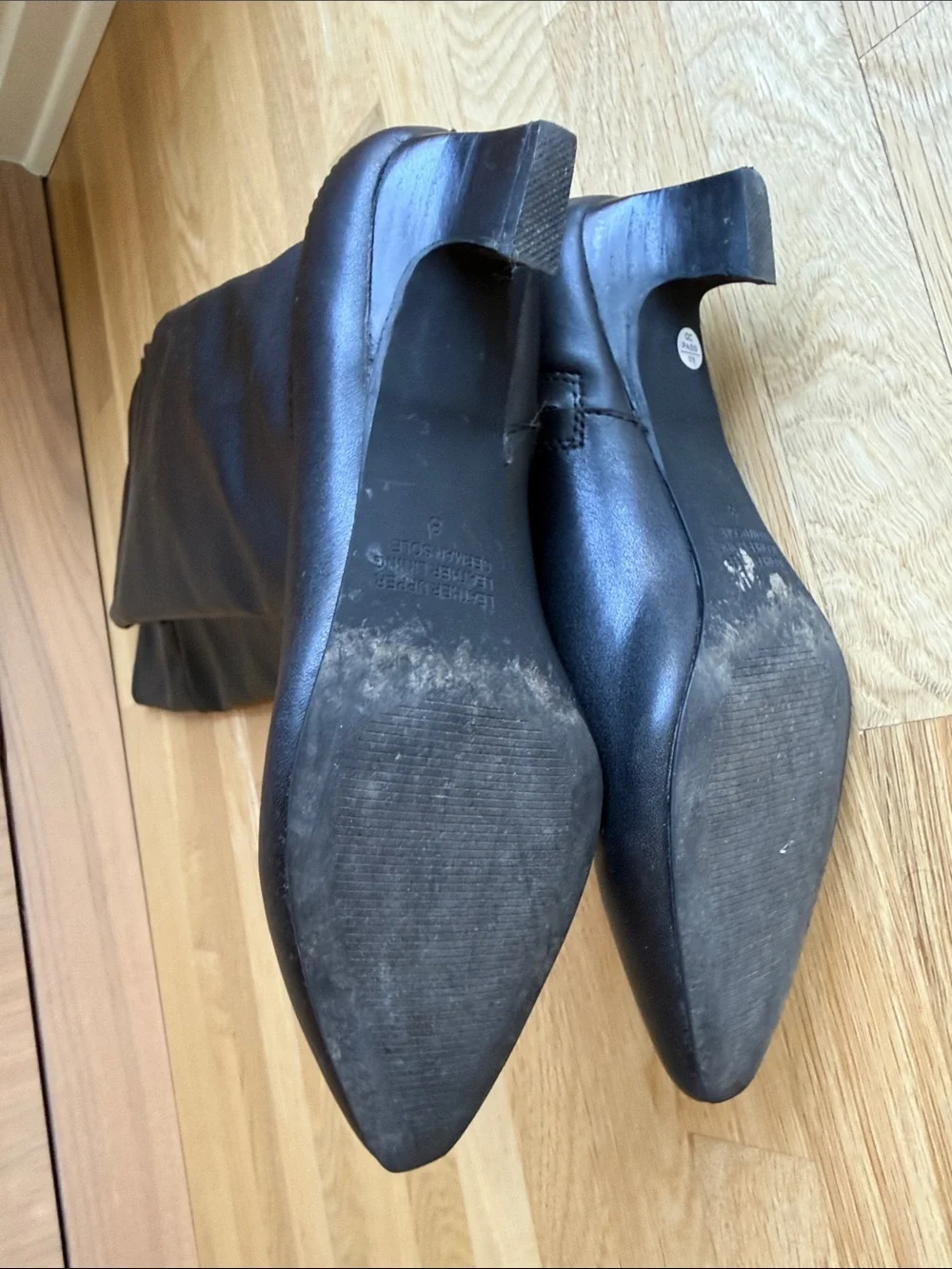 INTENTIONALLY BLANK Black Over-the-Knee Pointed Toe Boots